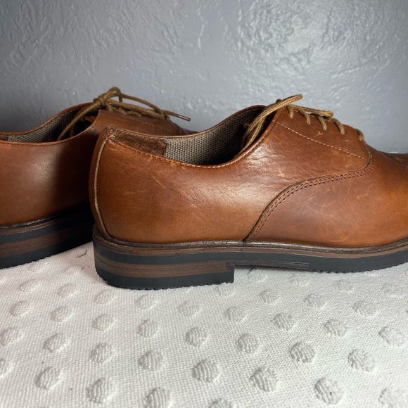 Bass Mens Brown  Leather Lace Up Oxford Dress Shoes - Picture 4 of 15